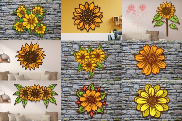 Download Laser Cut Layered Sunflower SVG Bundle - Sunflower svg Collection
