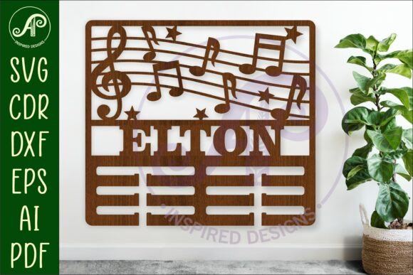 Download Music Medal Holder Name Svg Laser Cut - Premium Resources